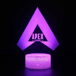 Lampe 3D gamer APEX mauve