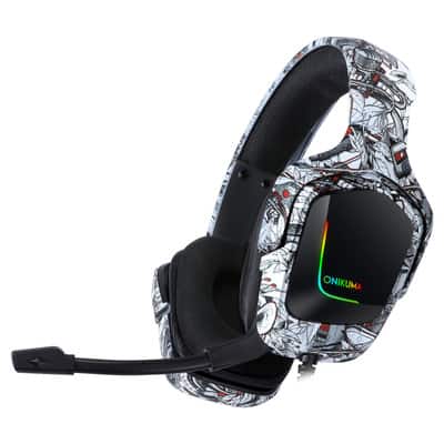 casque gamer ps4 avec micro camouflage blanc